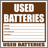 Used Batteries Label