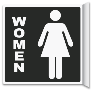 2-Way Women's Restroom Sign