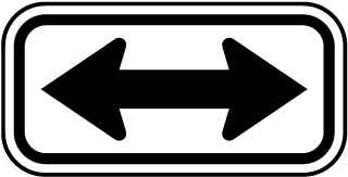 Black Double Arrow Sign