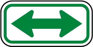 Green Double Arrow Sign