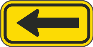 Black / Yellow Arrow Sign