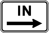 In (Right Arrow) Sign