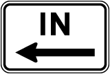 In (Left Arrow) Sign