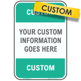 Parking Sign with Custom Header and Clipart