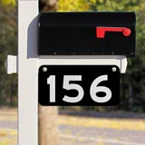 Black Horizontal 911 Address Sign