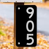 Black Vertical 911 Address Sign