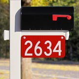 Red Horizontal 911 Address Sign