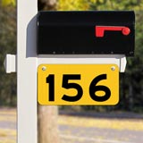 Yellow Horizontal 911 Address Sign
