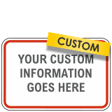 Custom Traffic Sign with Colored Borders or Background, Text, and Image
