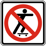 Skateboarding Prohibited Sign