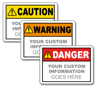 Custom ANSI Z535.4 &amp; ISO 3864-2 Safety Label C5442