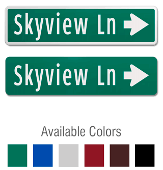 Street Sign with Directional Arrow