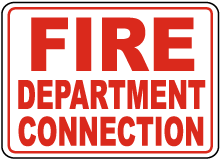 Fire Department Connection Sign