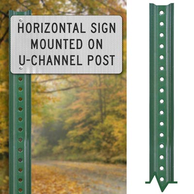 Lightweight Green Sign Post – Direct Sign Mounting