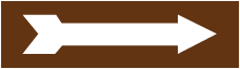 Brown/White Arrow Label