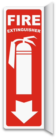 2-Way Fire Extinguisher Sign