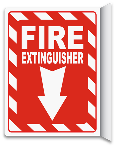 Fire Extinguisher 2-Way Sign