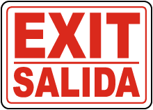 Bilingual Exit Sign