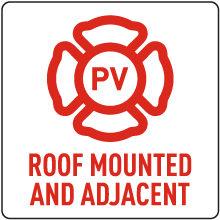 Roof Mounted and/or Adjacent Solar Panel Sign