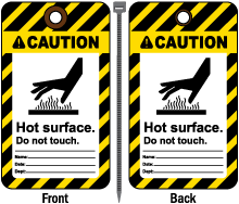 Caution Hot Surface Do Not Touch Tag