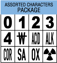 NFPA 704 Characters Package