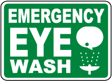 Emergency Eye Wash Label