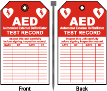 AED Test Record Tag