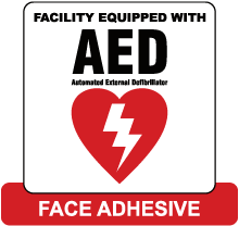 Face Adhesive AED Label