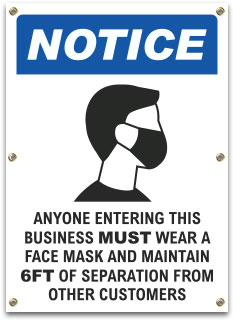 Wear a Face Mask Banner