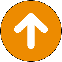 Orange Directional Arrow Floor Sign