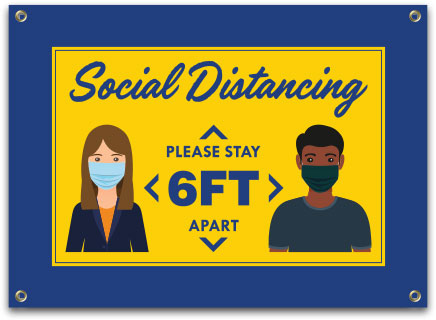 Social Distancing 6 Ft. Apart Banner