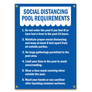 Social Distancing Pool Requirements Banner
