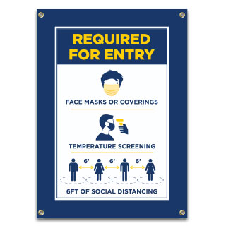 Face Mask/Covering Required For Entry Banner