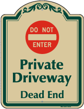 Private Driveway Sign