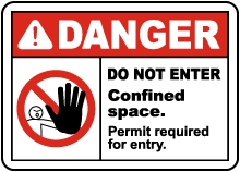 Do Not Enter Permit Required Sign
