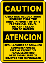 Bilingual OSHA-NEC Regulations Sign