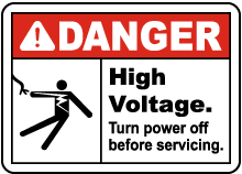 High Voltage Turn Off Power Sign