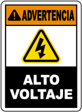 Spanish Warning High Voltage Sign