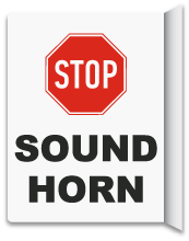 2-Way Stop Sound Horn Sign