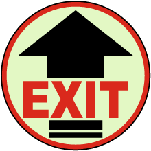 Exit Arrow Floor Sign