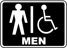 Men / Accessible Restroom Sign