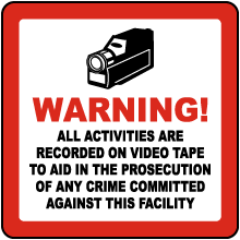 Activities Recorded on Video Tape Sticker