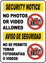 No Photography Photographs Not Allowed Sign Adhesive Sticker Decal Notice 