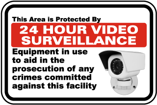 24 Hour Video Surveillance Sign
