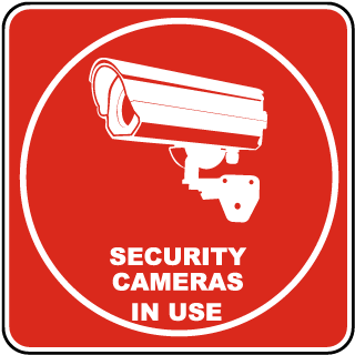 VIDEO SURVEILLANCE Security Decal CCTV  Sticker 4x4in 6 pcs #6 