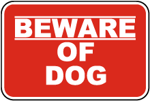 Beware of Dog Sign