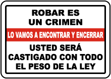Spanish Shoplifting Is A Crime Sign