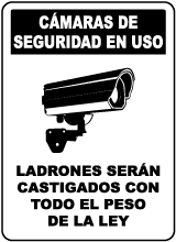 Spanish Security Cameras In Use Sign