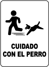 Spanish Beware Of Dog Sign