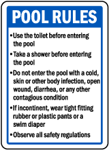 Arizona Pool Rules Sign